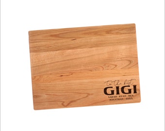 To The Best Gigi Cutting Board | Mother's Day Charcuterie Board | Custom Grandma Serving Tray | Personalized Gift for Grandma