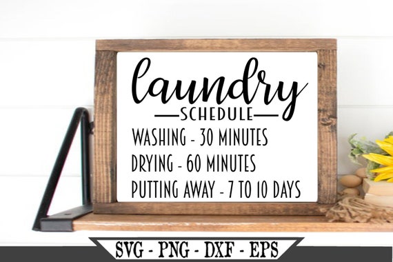 Laundry Schedule SVG Funny Laundry Room Vector Cut File For | Etsy