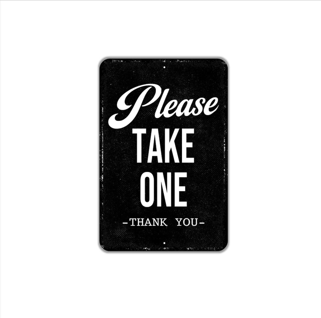 Please Take One Thank You Sign | Candy Bowl Treat Table Party Decor ...