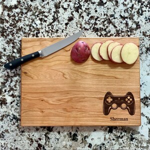 Game Controller Cutting Board | Video Games Charcuterie Board | Custom Serving Tray | Personalized Gamer Gift