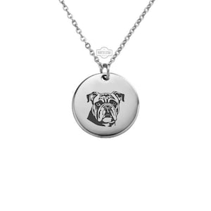 English Bulldog Necklace – Gold or Silver Dog Charm – Personalized Pet Lover Gift – Cute Bulldog Jewelry – Keychain Available