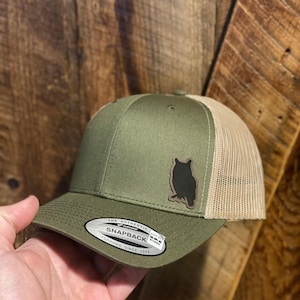 Owl  Trucker Hat – Engraved Owl Snapback Cap, Rustic Wildlife Hat, Gift for Bird Lovers, Outdoorsman Owl Hat