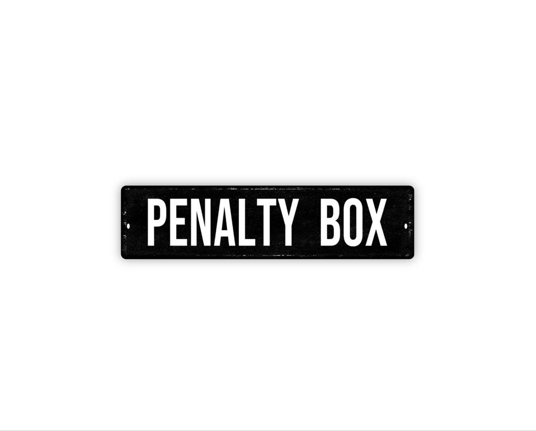 Penalty Box Sign Metal Wall Sign Hockey Decor Sports Room Man Cave ...