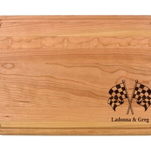 Checkered Flag Racing Board Racecar Charcuterie Board Custom Serving ...