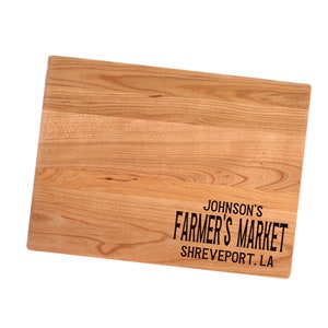 Personalized Farmers Market Cutting Board | Vegetables Meat Cheese Charcuterie Board | Custom Serving Tray | Personalized Gardener Gift