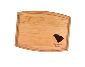 South Carolina State Outline Cutting Board | Choose ANY State Charcuterie Board | Custom Serving Tray Personalized Gift Wedding Anniversary