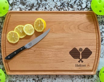 Pickleball Cutting Board | Pickleball Charcuterie Board | Custom Serving Tray | Personalized Housewarming Closing Gift | Sport Gift
