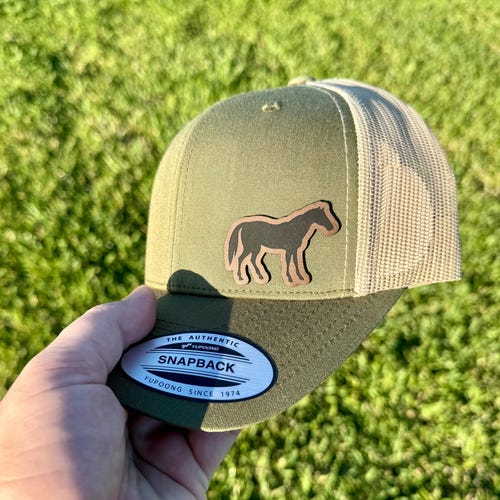 Vintage Canvas Snapback Hat Adjustable Baseball Cap Equestrian Embroidery Vintage Trucker Hat Snapback Baseball Cap the Original  main image 3