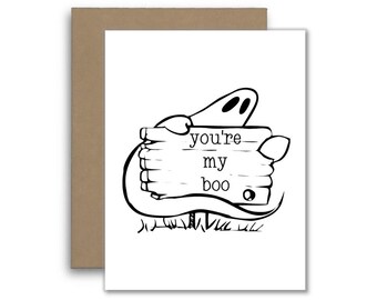 You Are My Boo Funny Valentines Card For Boyfriend And Girlfriend