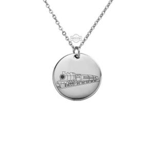 Train Necklace – Gold or Silver Locomotive Charm – Personalized Gift for Train Lovers or Kids – Dainty Jewelry – Keychain Available