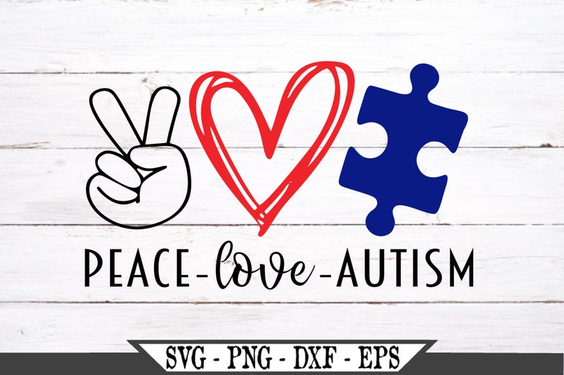 Download Peace Love Autism SVG Vector Cut File For Vinyl Cutter ...