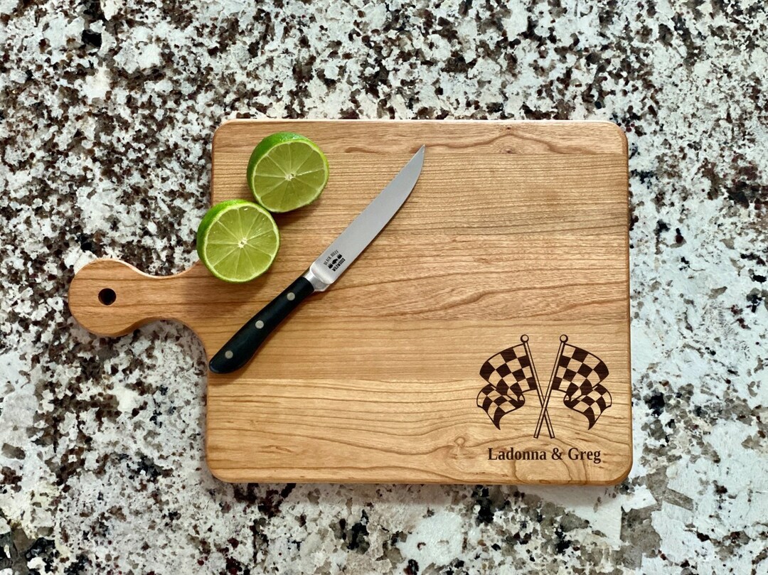 Checkered Flag Racing Board Racecar Charcuterie Board Custom Serving ...