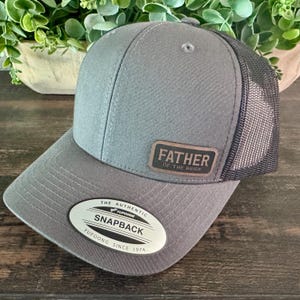 Father of the Bride Hat – Snapback Cap for Wedding Day, Gift for Dad, Engraved Patch, Mesh Back Hat for Father, Patch Trucker Hat