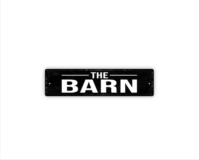 The Barn Sign Metal Wall Decor for Farmhouse, Ranch or Rustic Country ...