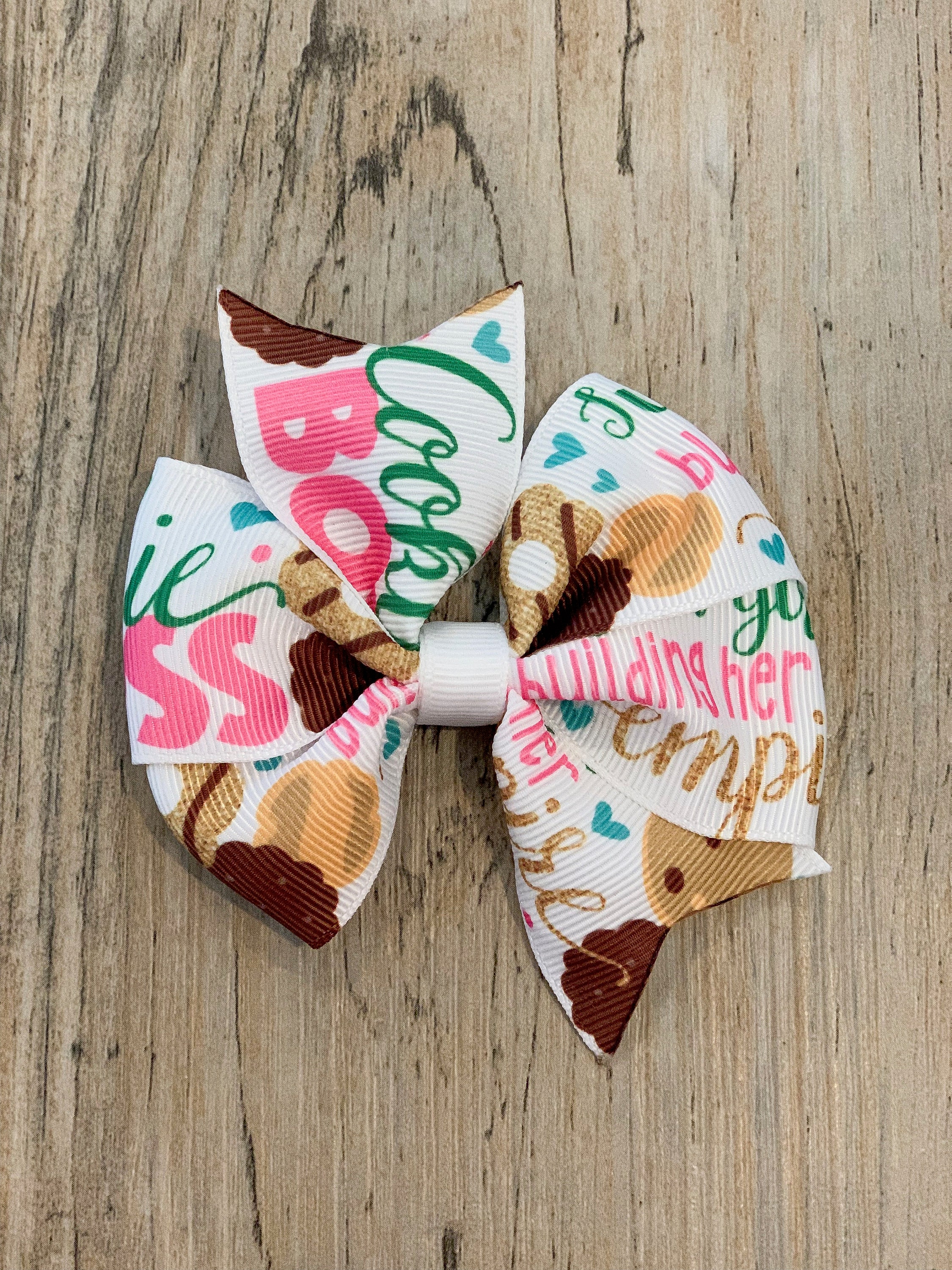 Girl Scouts Cookie Boss Pinwheel Hair Bow Etsy