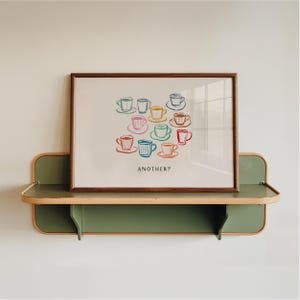 Another Coffee Wall Art Print (Landscape) – Colourful Coffee Cups Kitchen Decor