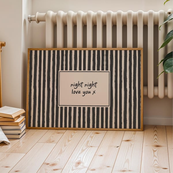 Night Night Love You - Wall Art Print Quote for the Home