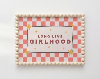 Long Live Girlhood Print - Girls Bedroom Retro Wall Art