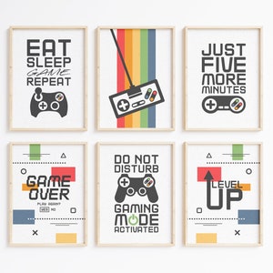 Retro Gaming Wall Art Print Set | Gamer Room Decor