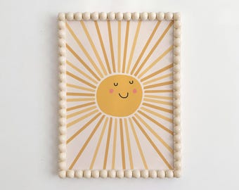 Smiling Sun Print - Nursery and Children's Bedroom Wall Art