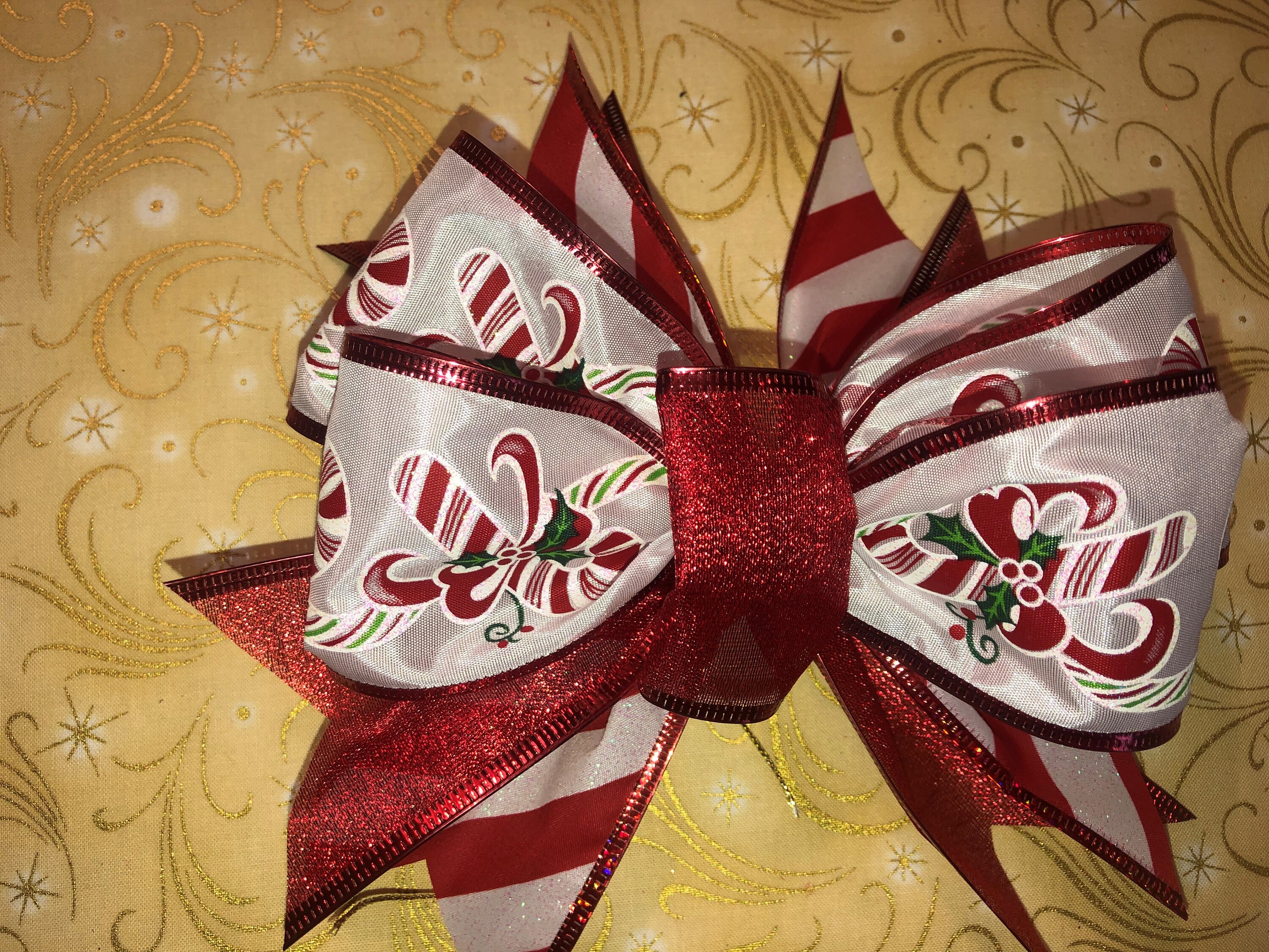 Christmas Tree and/or Garland Bows with Sparkling Red Candy Etsy
