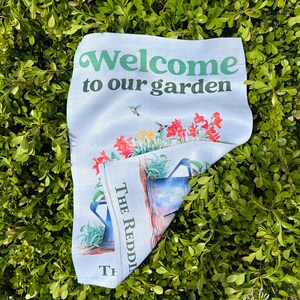 Personalized Spring Garden Flag, Welcome to Our Garden, Last Name Flag ...