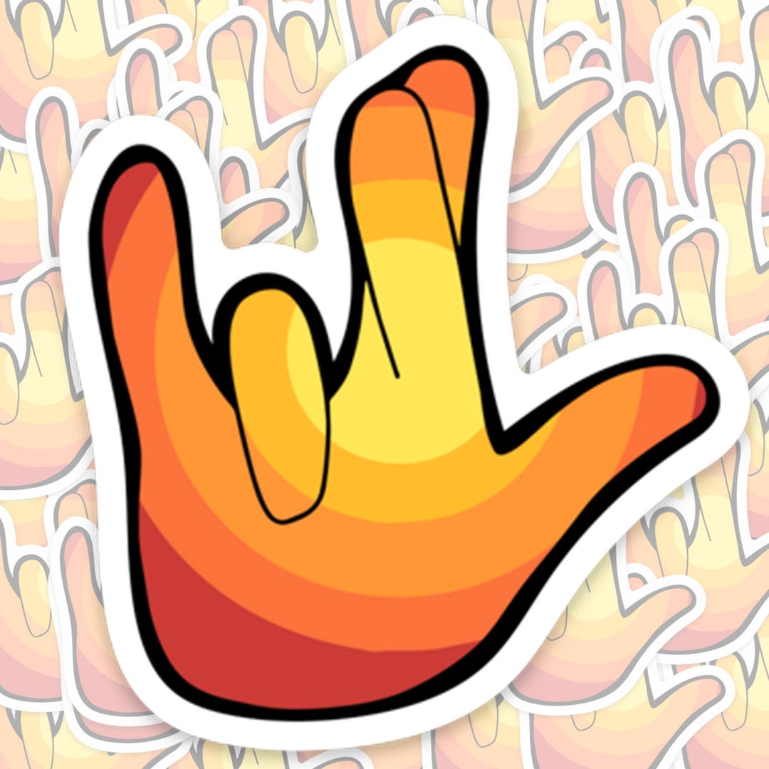 I REALLY Love Your ASL - Yellow Sticker - Etsy