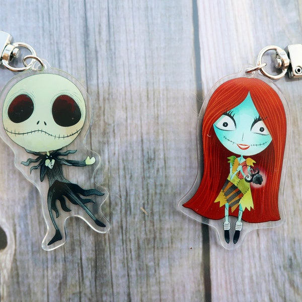 Nightmare before Christmas kawaii keychains.Jack Sally Charms/little gift/gift detail for couples/mother day gift