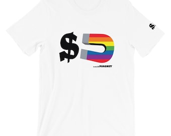 Cash Magnet, LGBTQ, logo arc-en-ciel, manches courtes, fierté, t-shirt unisexe