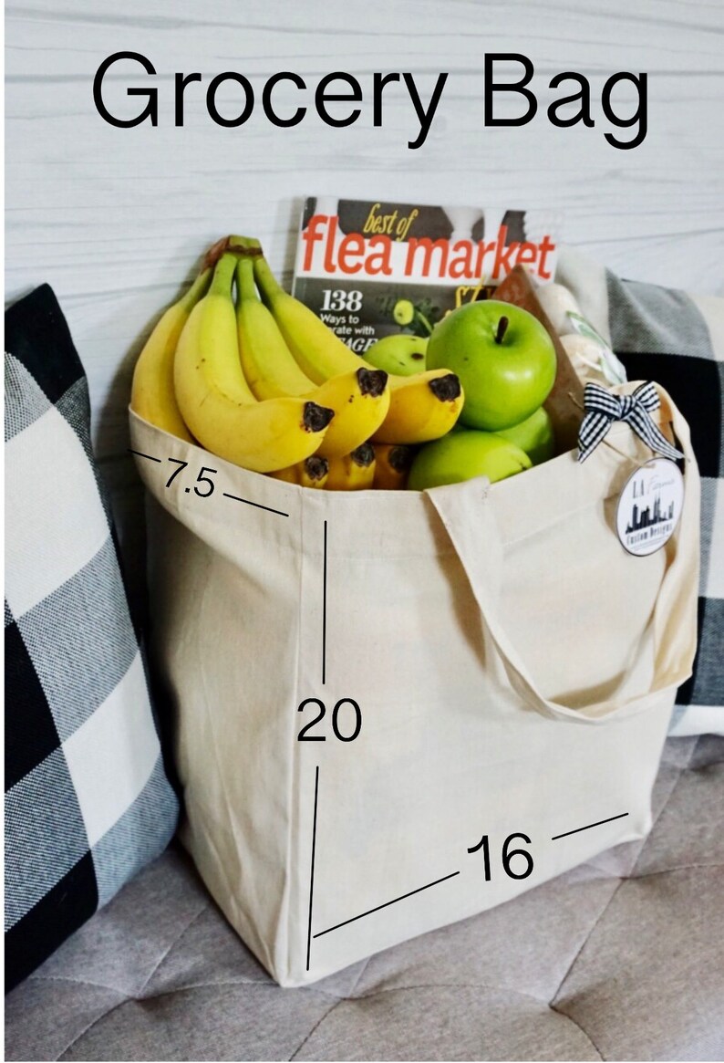 100/% Cotton Tote Grocery Bag Organic Apples