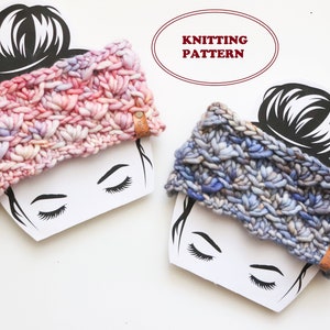 PATTERN - The Scallop Shell Headband - DIGITAL DOWNLOAD, Knitted Headband Pattern, Adult & Child sizes