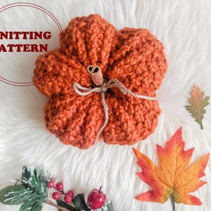 PATTERN - The Harvest Ridge Pumpkin - DIGITAL DOWNLOAD, Knitted Pumpkin Pattern