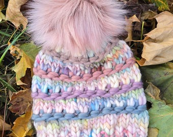 VERSANDFERTIG | Luxus Strickmütze | 100% Merinowolle | Erwachsene Größe Hut | Urlaub Geschenk | Weihnachtsgeschenk |  Handgefertigtes Geschenk | Wollkorn