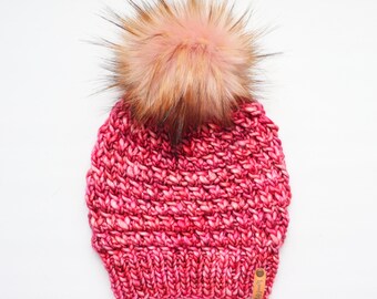 VERSANDFERTIG | Luxuriöse Strickmütze | 100 % Merinowolle | Strickmütze für Erwachsene | Weihnachtsgeschenk | Weihnachtsgeschenk | Handgefertigtes Geschenk | Englische Rose