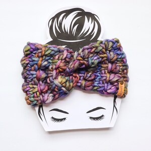 KLAAR VOOR VERZENDING | Luxe gebreide hoofdband | Oorwarmer | Abalone hoofdband | 100% merinowol | Volwassen maat | Handgemaakt cadeau | Queguay