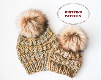 PATTERN - The Roadrailer Beanie - DIGITAL DOWNLOAD, Knitted Beanie Pattern