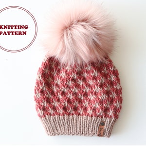 PATTERN - The Aviva Beanie - DIGITAL DOWNLOAD, Knitted Beanie Pattern