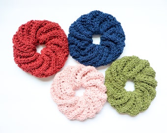 VERSANDFERTIG | Luxus Strick Scrunchie | Haargummis | Geringes Gewicht | Einheitsgröße | Handgefertigtes Geschenk | Urlaub Geschenk | Weihnachtsgeschenk