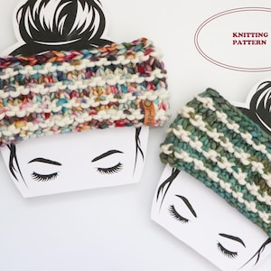 PATTERN - The  Pearlknot Headband - DIGITAL DOWNLOAD, Knitted Headband Pattern, Adult & Child sizes