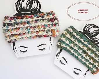MUSTER - The Pearlknot Stirnband - DIGITAL DOWNLOAD, Strickmuster, Stirnband Muster, Erwachsenen- & Kindergrößen