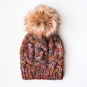 READY TO SHIP | Candycurl Beanie | Luxury Knit Beanie | Knit Cable Beanie 100% Merino Wool | Adult Size Knit Hat | Piedras