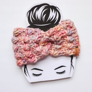 READY TO SHIP | Luxury Knit Headband | Earwarmer | Abalone Headband | 100% Merino Wool | Adult Size | Handmade Gift | Rosalinda