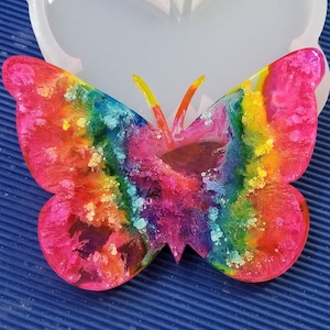 Schmetterling Silikonform Glänzende Form für Resin und Beton Basteln Untersetzer Dekor