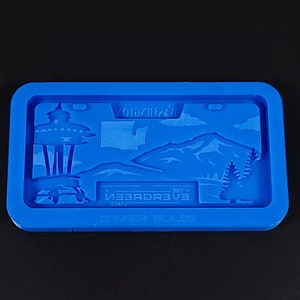 Washington State License Plate Mold Silicone Mold Shiny Mould for Resin Concrete Gypsum Jesmonite Crafting Coaster Homeware or Wall Decor