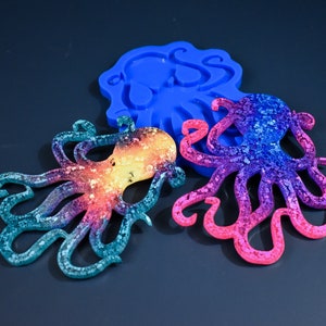 Kraken Silicone Mold Octopus Silicone Mold Shiny Mould for Resin and Concrete Crafting Coaster Decor