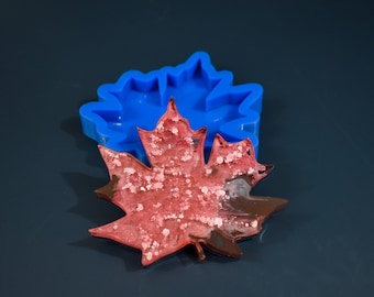 Maple Leaf Silicone Mold Shiny Mould for Resin and Concrete Crafting Coaster or Wall Decor