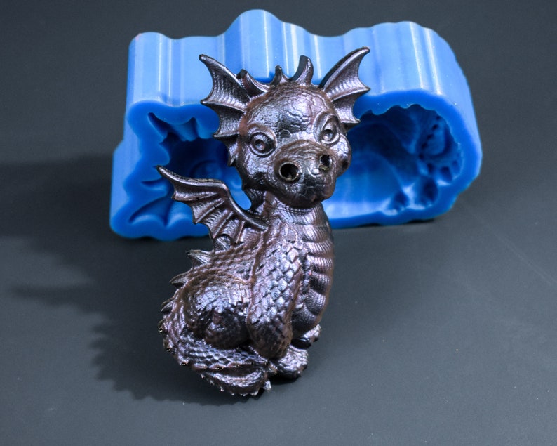 Baby Dragon 3D Silicone Mold Shiny Mould for Resin and Etsy