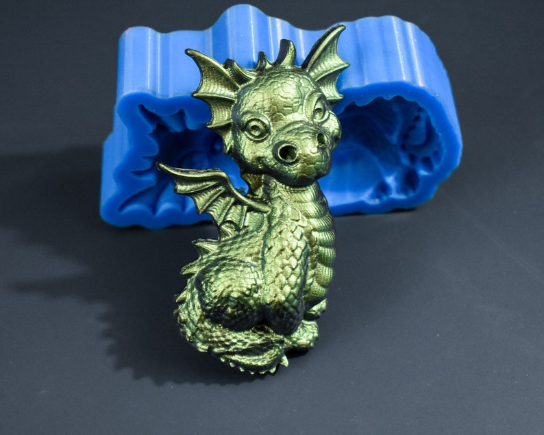 Baby Dragon 3D Silicone Mold Shiny Mould for Resin and Etsy