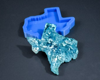 Moule en silicone texas Moule brillant pour la résine et le béton Crafting Coaster ou wall Decor