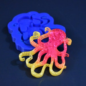 Mini Kraken Silicone Mold Octopus Mold Shiny Mould for Resin and Concrete Crafting Wall Decor